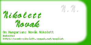 nikolett novak business card