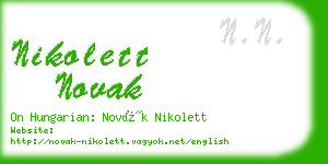 nikolett novak business card